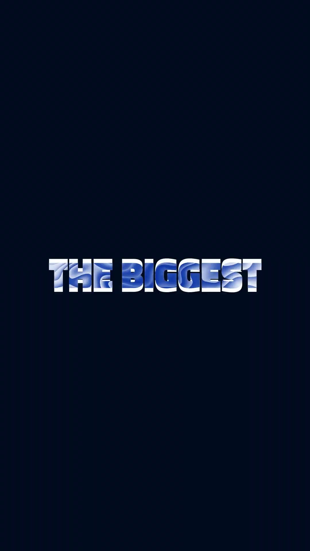 The biggest, title card