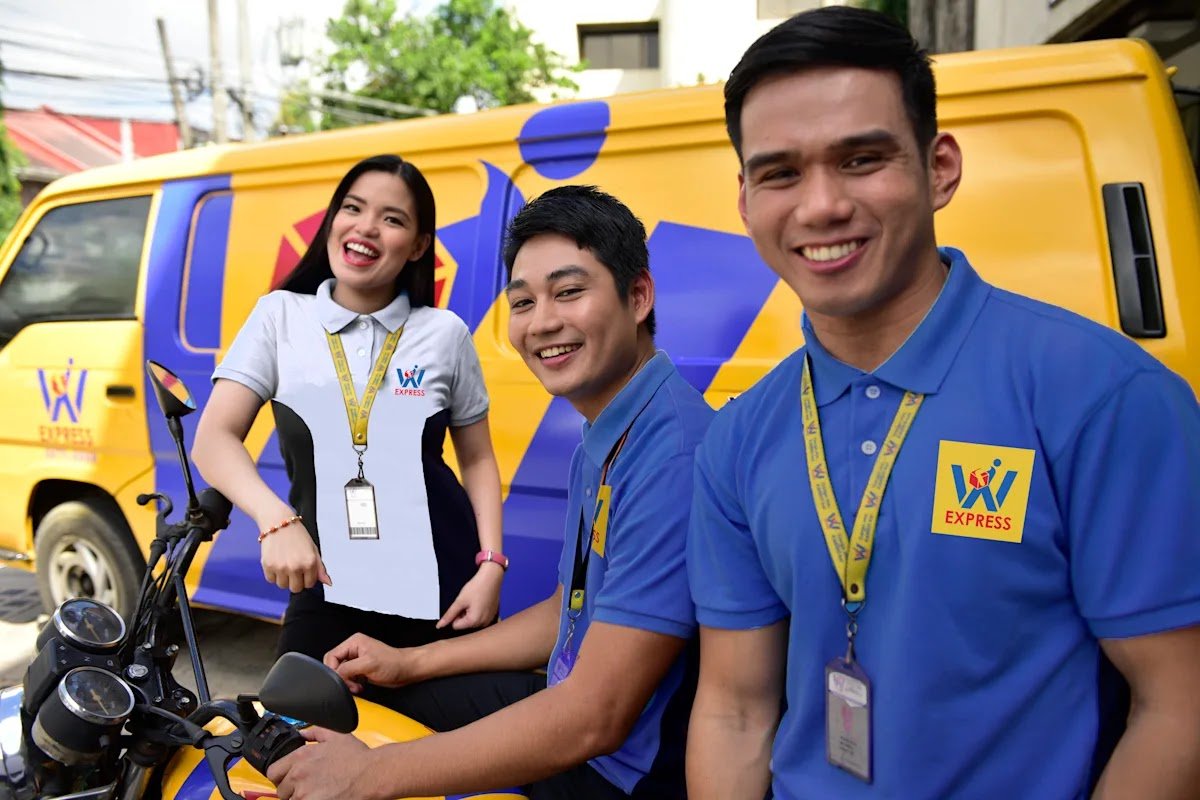 W Express riders at the van