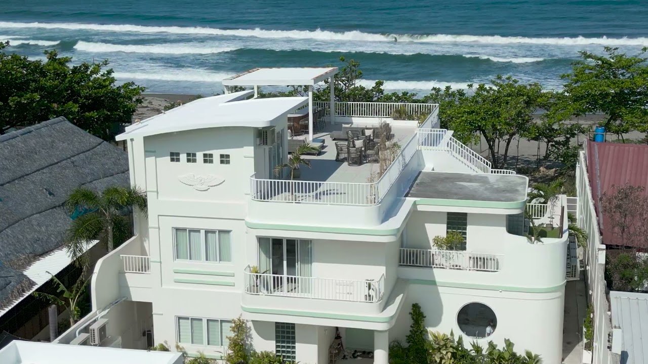 Beachfront villa aerial