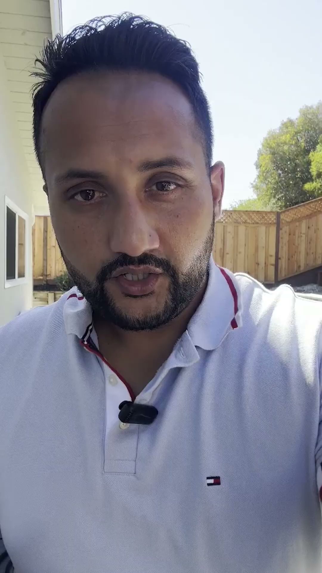 To camera, outdoors