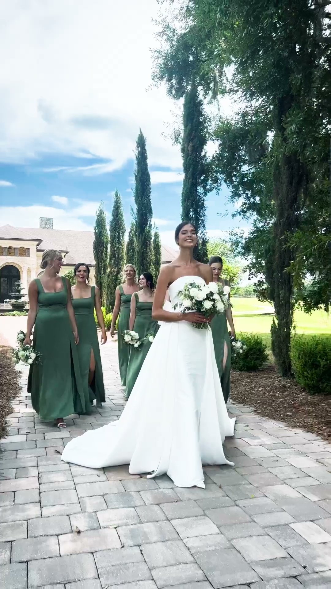 Bridal party walk